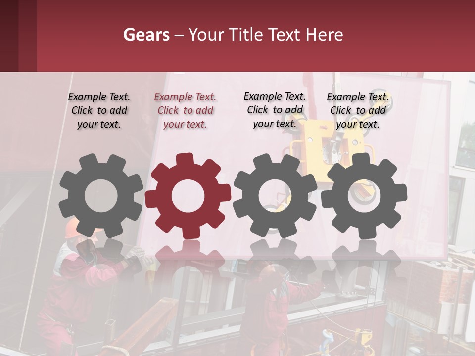 A Man Is Working On A Large Sign PowerPoint Template