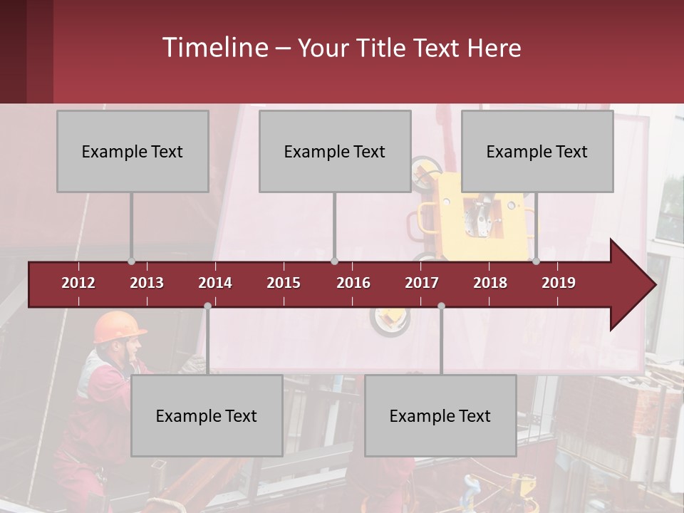 A Man Is Working On A Large Sign PowerPoint Template