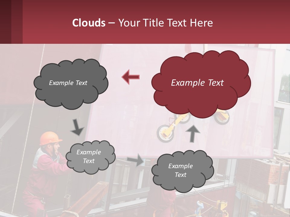 A Man Is Working On A Large Sign PowerPoint Template