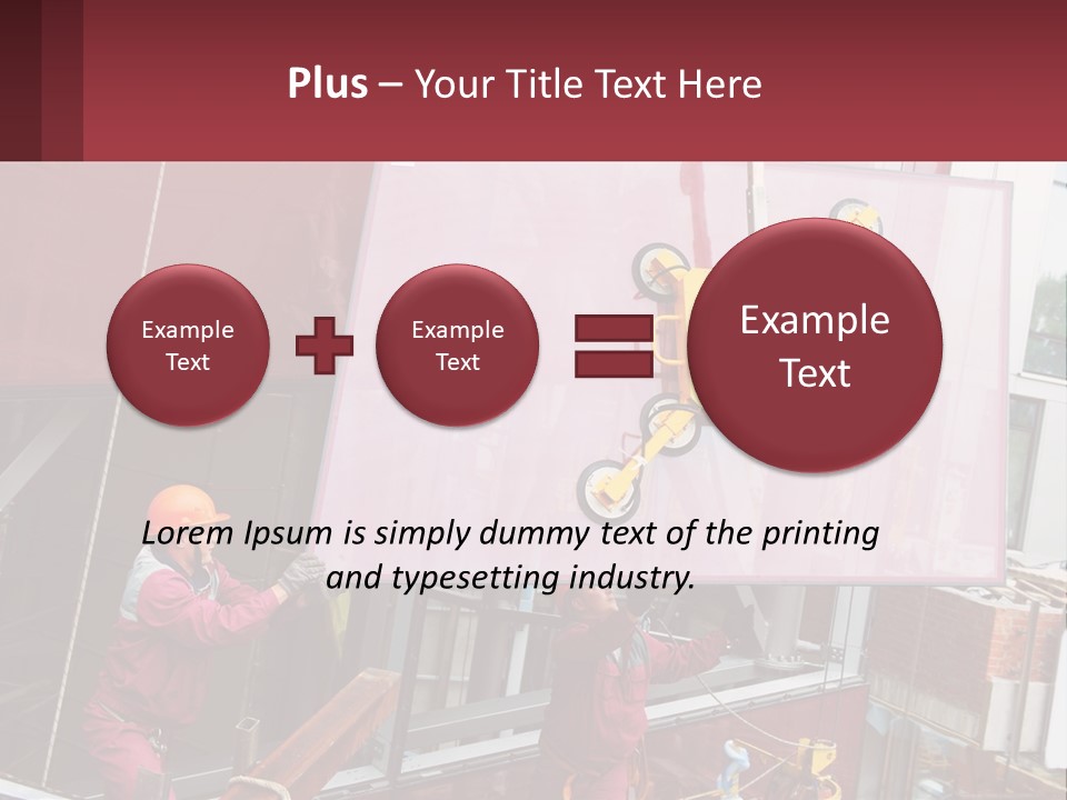 A Man Is Working On A Large Sign PowerPoint Template