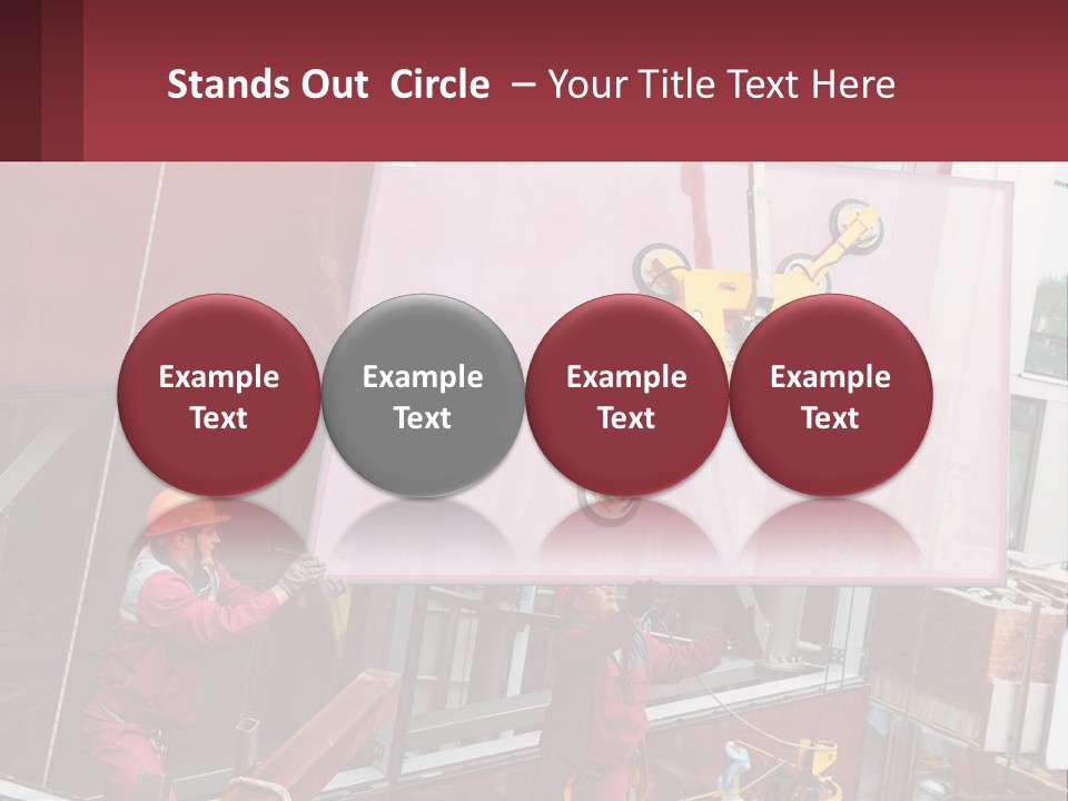 A Man Is Working On A Large Sign PowerPoint Template