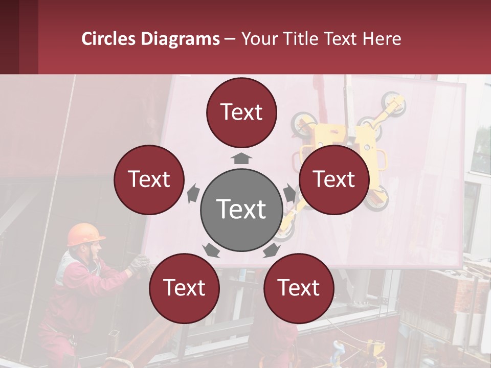 A Man Is Working On A Large Sign PowerPoint Template