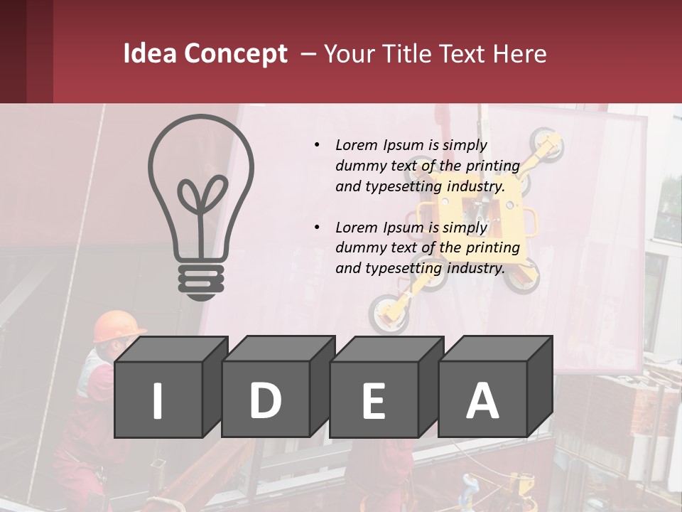 A Man Is Working On A Large Sign PowerPoint Template