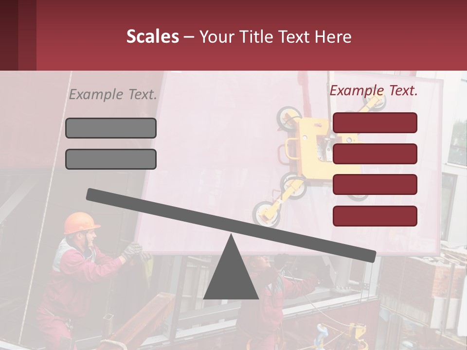 A Man Is Working On A Large Sign PowerPoint Template
