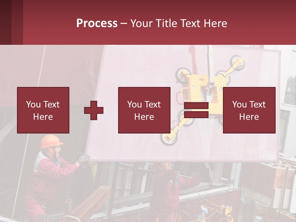 A Man Is Working On A Large Sign PowerPoint Template