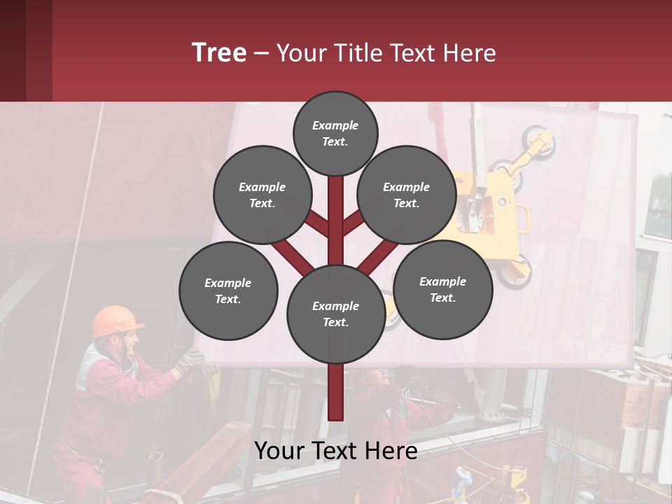 A Man Is Working On A Large Sign PowerPoint Template