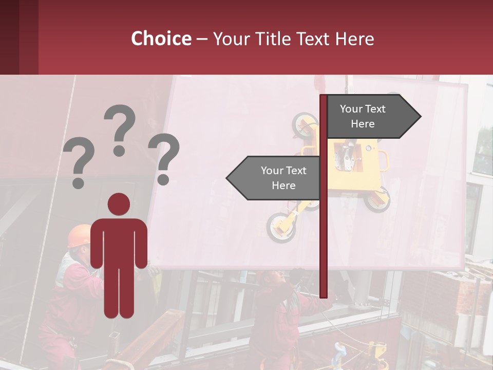 A Man Is Working On A Large Sign PowerPoint Template