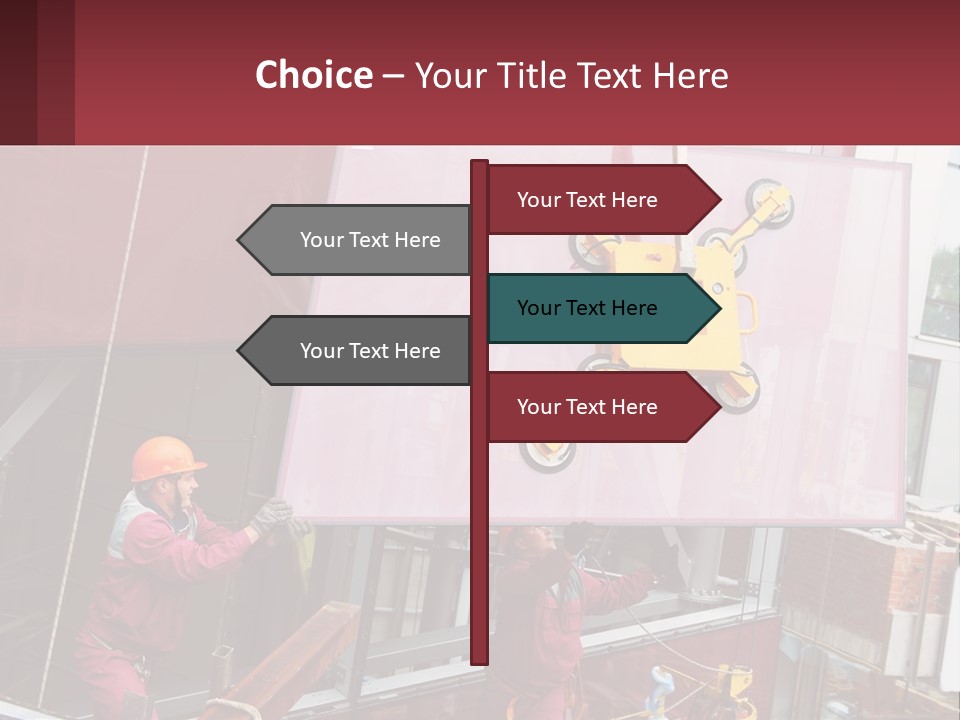 A Man Is Working On A Large Sign PowerPoint Template