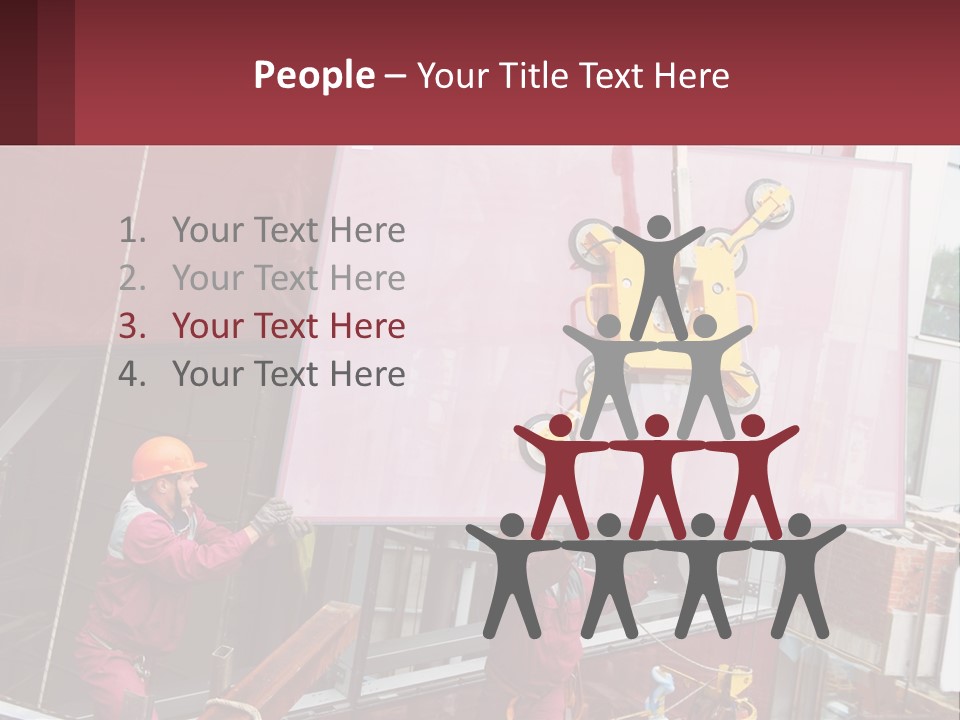 A Man Is Working On A Large Sign PowerPoint Template