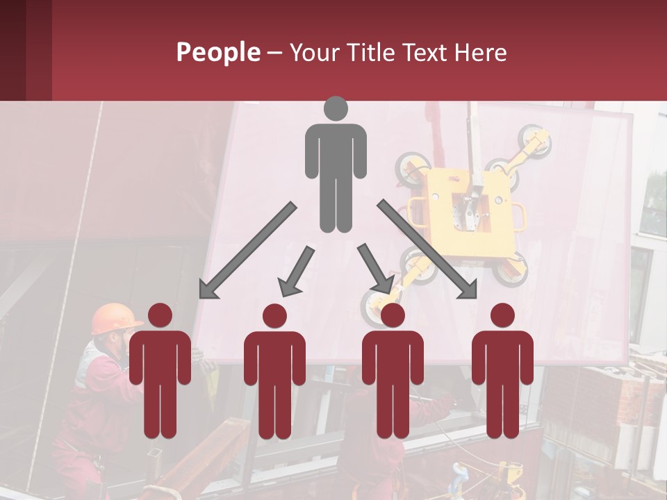 A Man Is Working On A Large Sign PowerPoint Template