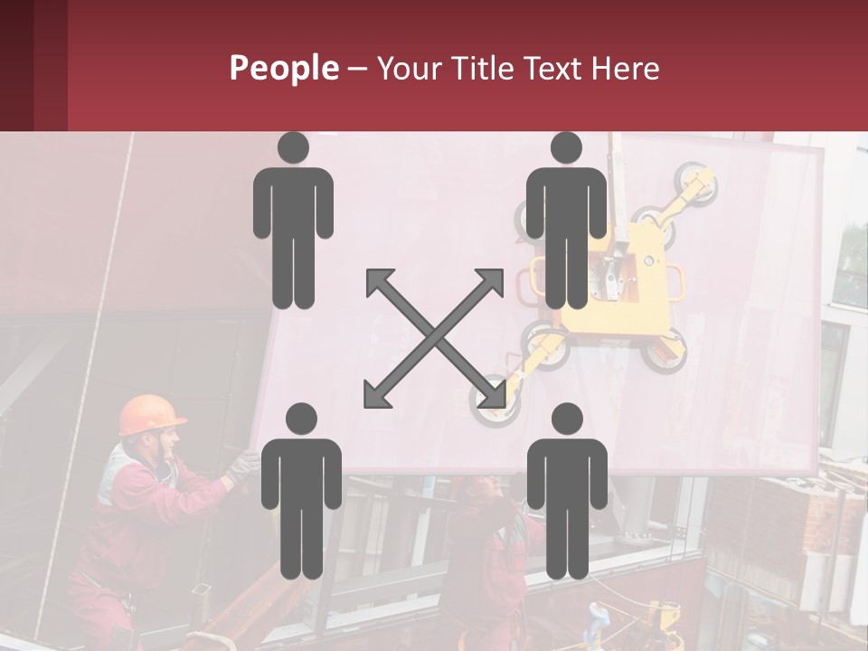 A Man Is Working On A Large Sign PowerPoint Template