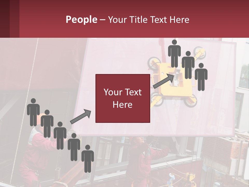 A Man Is Working On A Large Sign PowerPoint Template