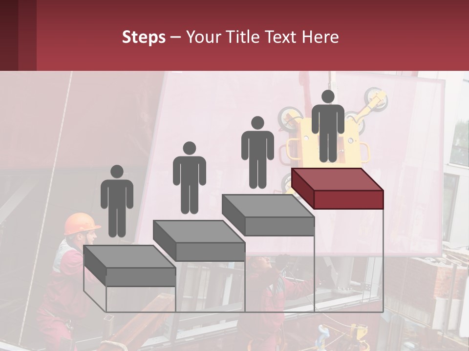 A Man Is Working On A Large Sign PowerPoint Template