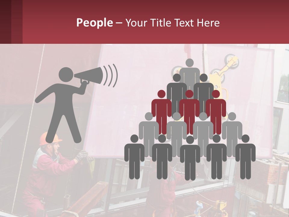 A Man Is Working On A Large Sign PowerPoint Template