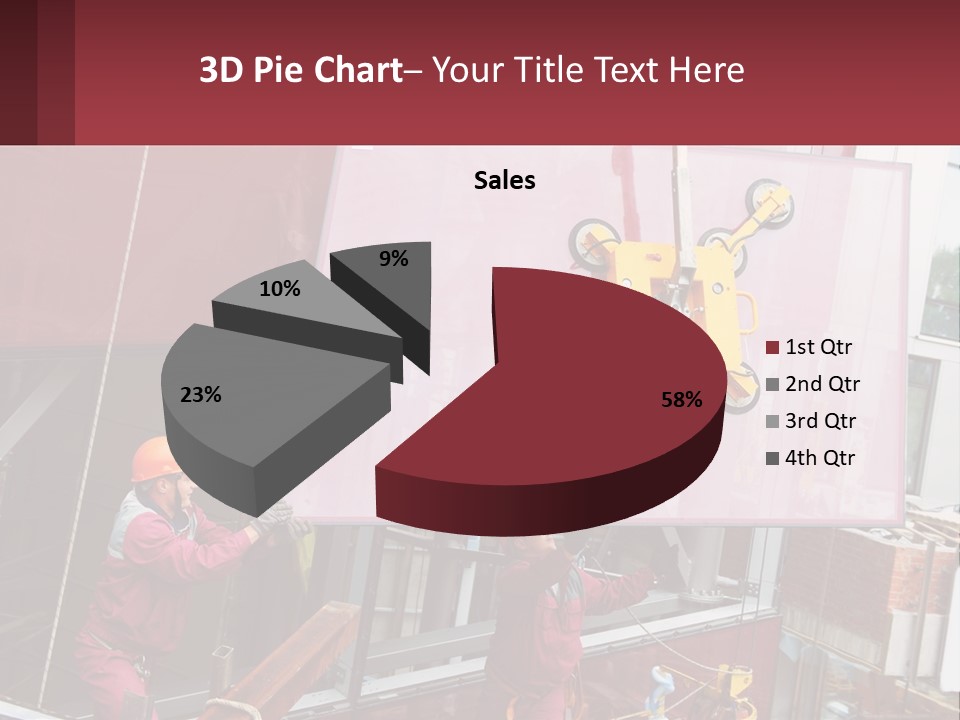 A Man Is Working On A Large Sign PowerPoint Template
