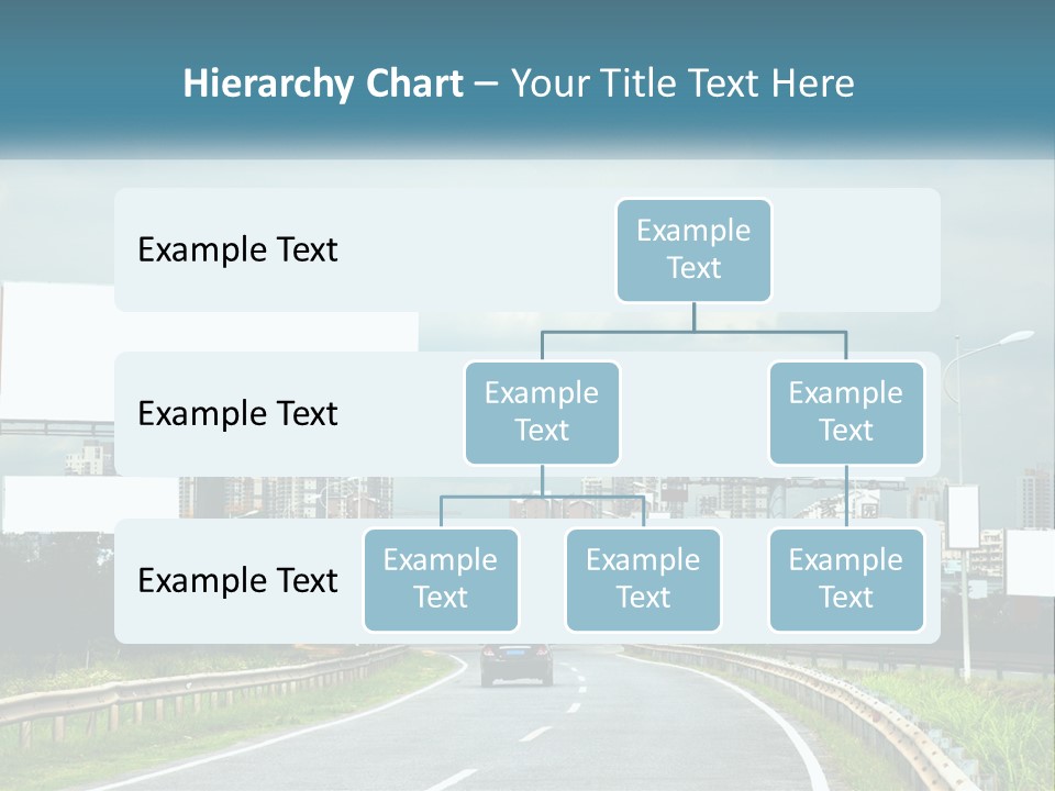 A Road With Billboards On Both Sides Of It PowerPoint Template