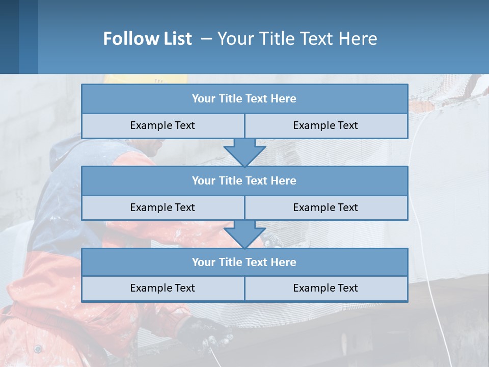 A Man In A Hard Hat Is Working On The Side Of A Building PowerPoint Template