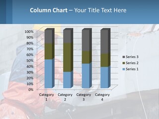 A Man In A Hard Hat Is Working On The Side Of A Building PowerPoint Template