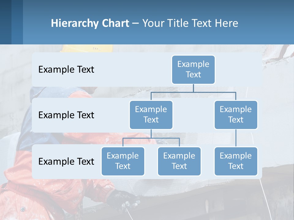 A Man In A Hard Hat Is Working On The Side Of A Building PowerPoint Template