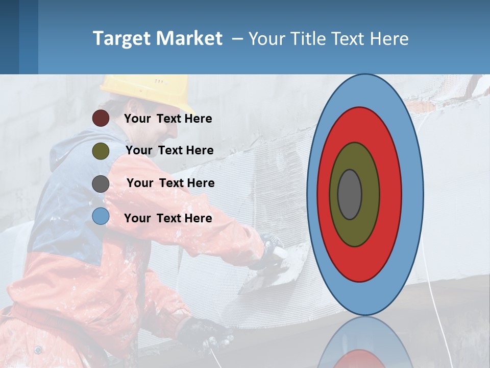 A Man In A Hard Hat Is Working On The Side Of A Building PowerPoint Template