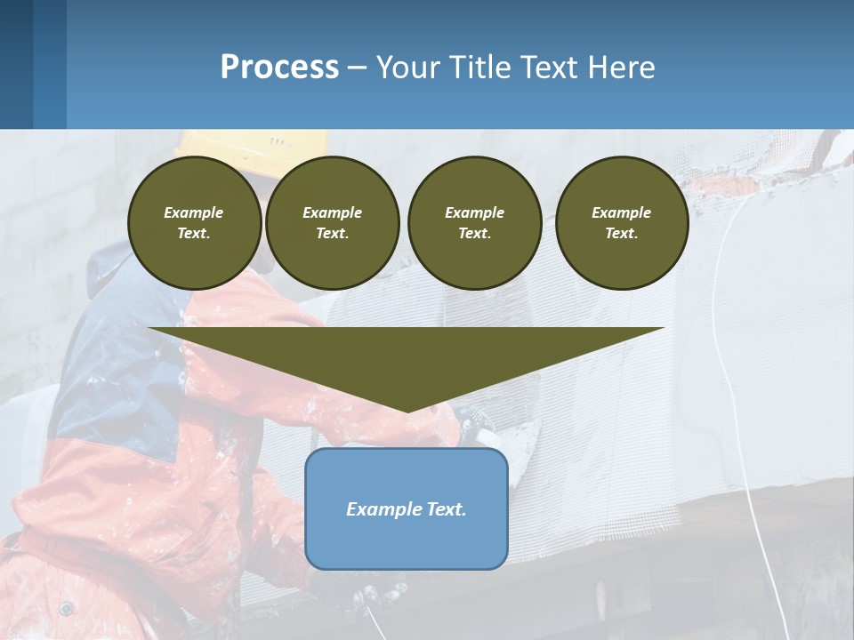 A Man In A Hard Hat Is Working On The Side Of A Building PowerPoint Template