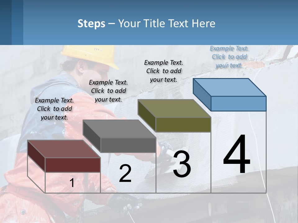 A Man In A Hard Hat Is Working On The Side Of A Building PowerPoint Template