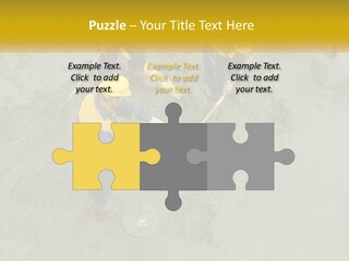 A Group Of Men In Blue And Yellow Work On A Construction Site PowerPoint Template