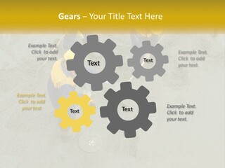 A Group Of Men In Blue And Yellow Work On A Construction Site PowerPoint Template
