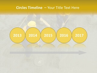 A Group Of Men In Blue And Yellow Work On A Construction Site PowerPoint Template