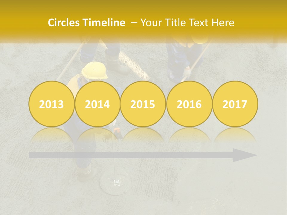 A Group Of Men In Blue And Yellow Work On A Construction Site PowerPoint Template