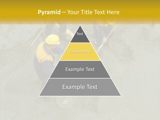 A Group Of Men In Blue And Yellow Work On A Construction Site PowerPoint Template
