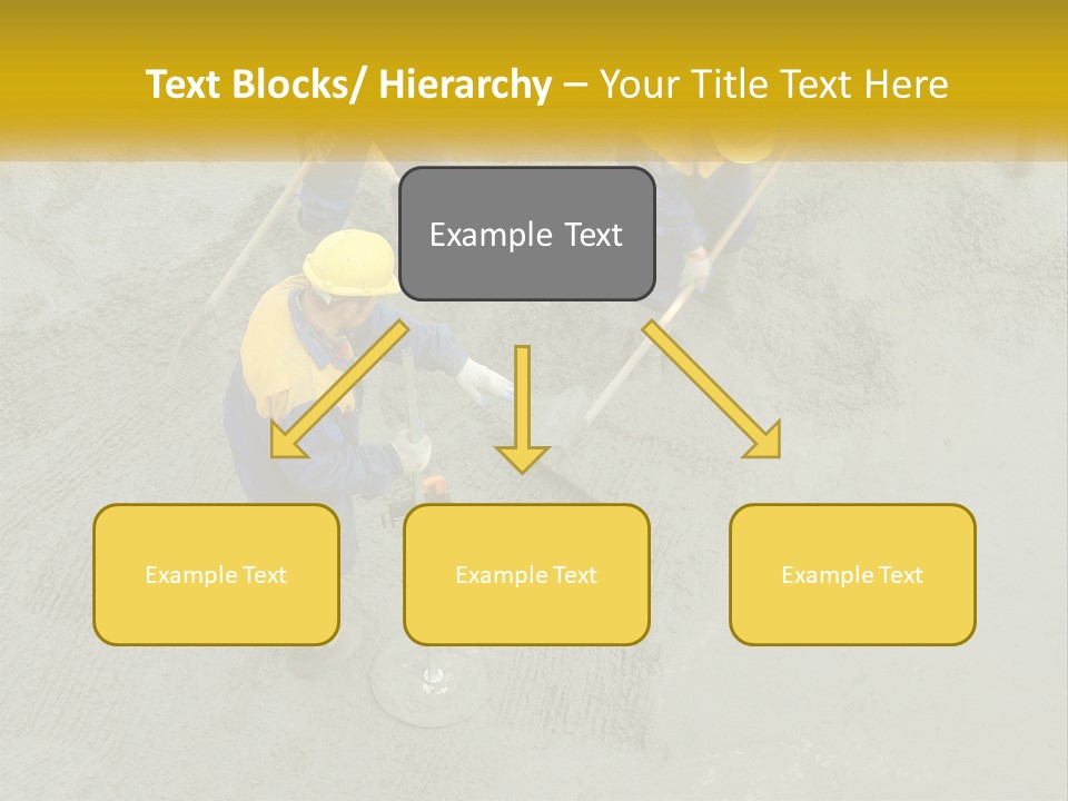 A Group Of Men In Blue And Yellow Work On A Construction Site PowerPoint Template