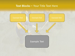 A Group Of Men In Blue And Yellow Work On A Construction Site PowerPoint Template
