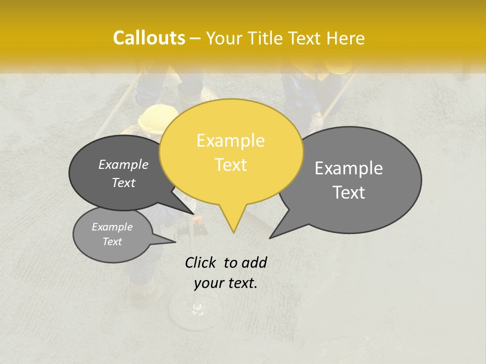 A Group Of Men In Blue And Yellow Work On A Construction Site PowerPoint Template