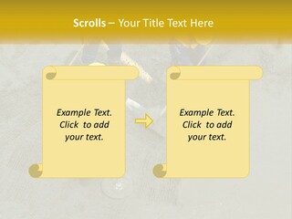 A Group Of Men In Blue And Yellow Work On A Construction Site PowerPoint Template