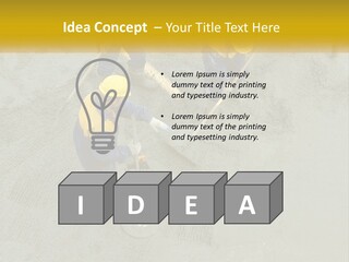 A Group Of Men In Blue And Yellow Work On A Construction Site PowerPoint Template