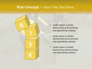 A Group Of Men In Blue And Yellow Work On A Construction Site PowerPoint Template