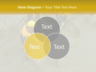 A Group Of Men In Blue And Yellow Work On A Construction Site PowerPoint Template