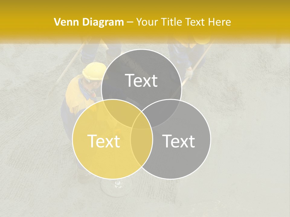 A Group Of Men In Blue And Yellow Work On A Construction Site PowerPoint Template