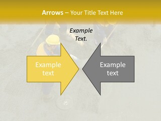 A Group Of Men In Blue And Yellow Work On A Construction Site PowerPoint Template