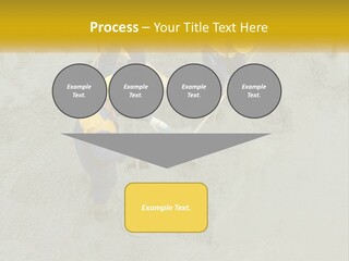 A Group Of Men In Blue And Yellow Work On A Construction Site PowerPoint Template