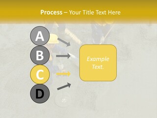 A Group Of Men In Blue And Yellow Work On A Construction Site PowerPoint Template