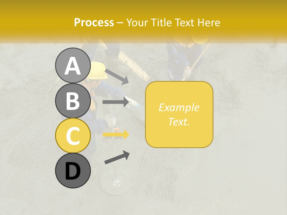 A Group Of Men In Blue And Yellow Work On A Construction Site PowerPoint Template