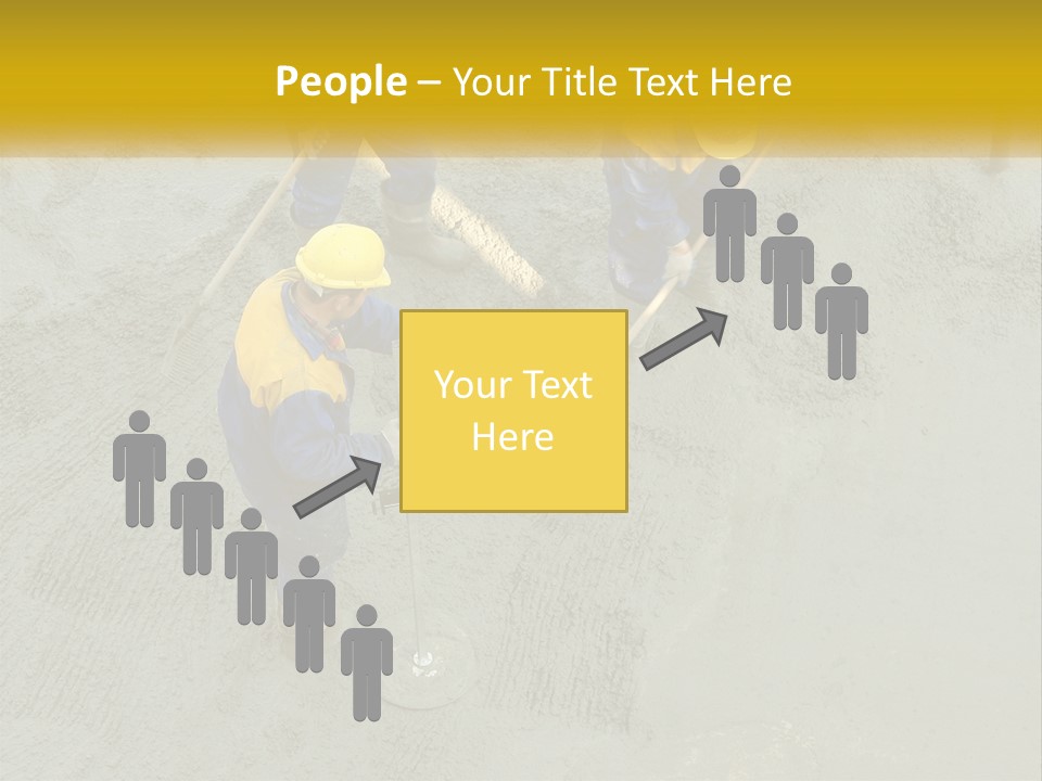 A Group Of Men In Blue And Yellow Work On A Construction Site PowerPoint Template