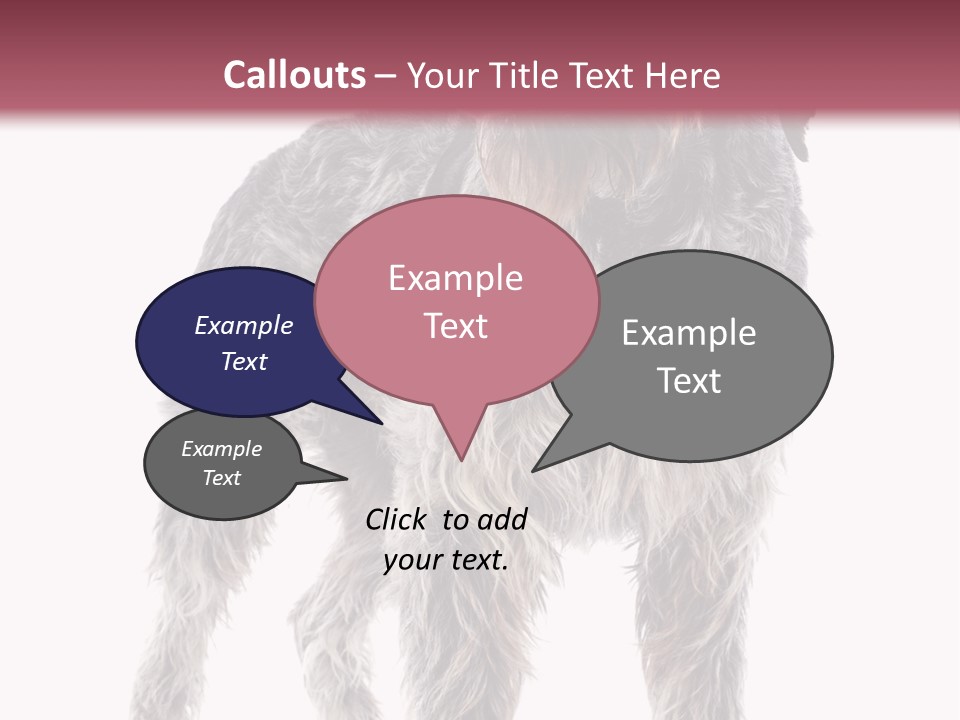 A Dog Standing In Front Of A White Background PowerPoint Template