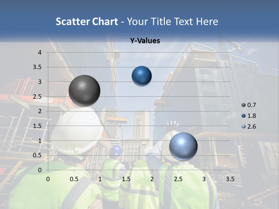 A Group Of Construction Workers Standing In Front Of A Building PowerPoint Template