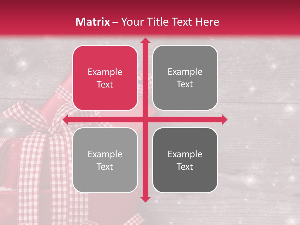 A Red Present Box Sitting On Top Of A Pile Of Snow PowerPoint Template