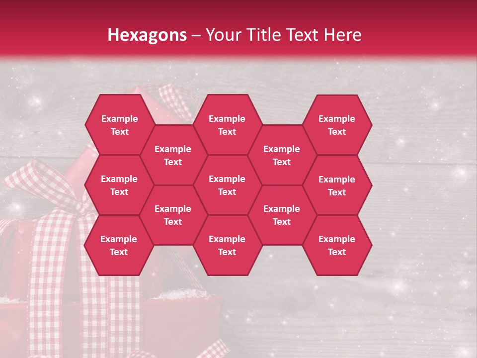 A Red Present Box Sitting On Top Of A Pile Of Snow PowerPoint Template