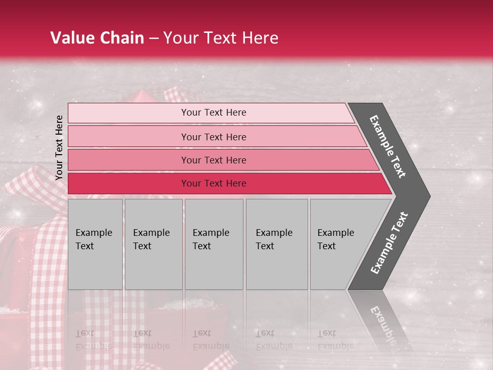 A Red Present Box Sitting On Top Of A Pile Of Snow PowerPoint Template