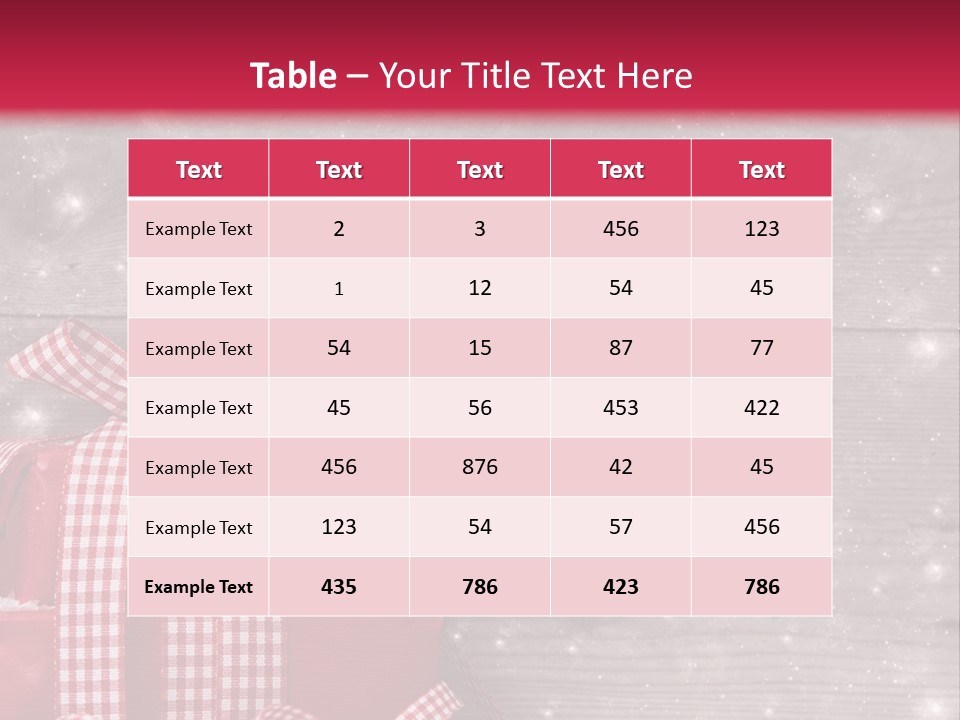 A Red Present Box Sitting On Top Of A Pile Of Snow PowerPoint Template